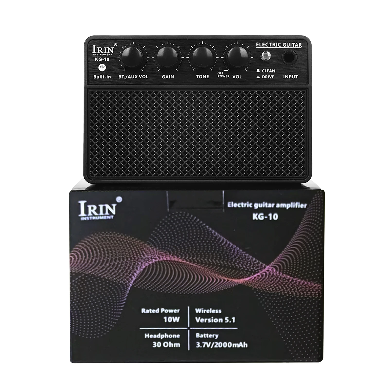 IRIN KG-10 Electric Guitar Bass Sound Amplifier 10W 6.35mm Rechargeable Portable Mini Sound Amplifier Guitar Amp Accessories