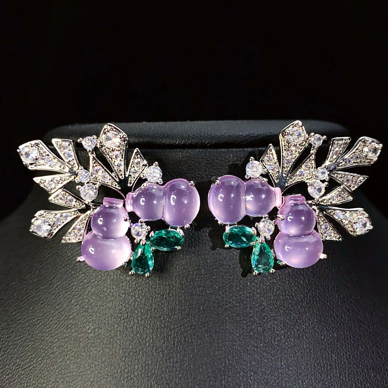 

New Multicolor Charming Gourd Popping Earrings Everyday Wear Jewelry Set for Dubai Travel Holiday Wedding Gift E187