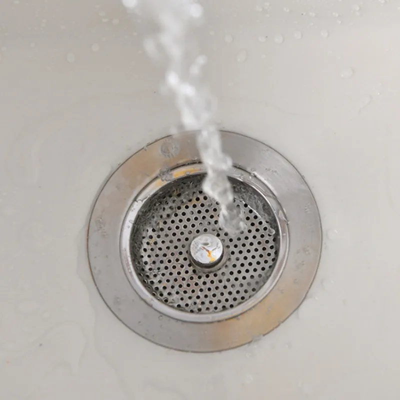 1Pc Stainless Sink Strainer Water Drain Plug Sink Stopper Filter Hair Catcher Drainage Accessories