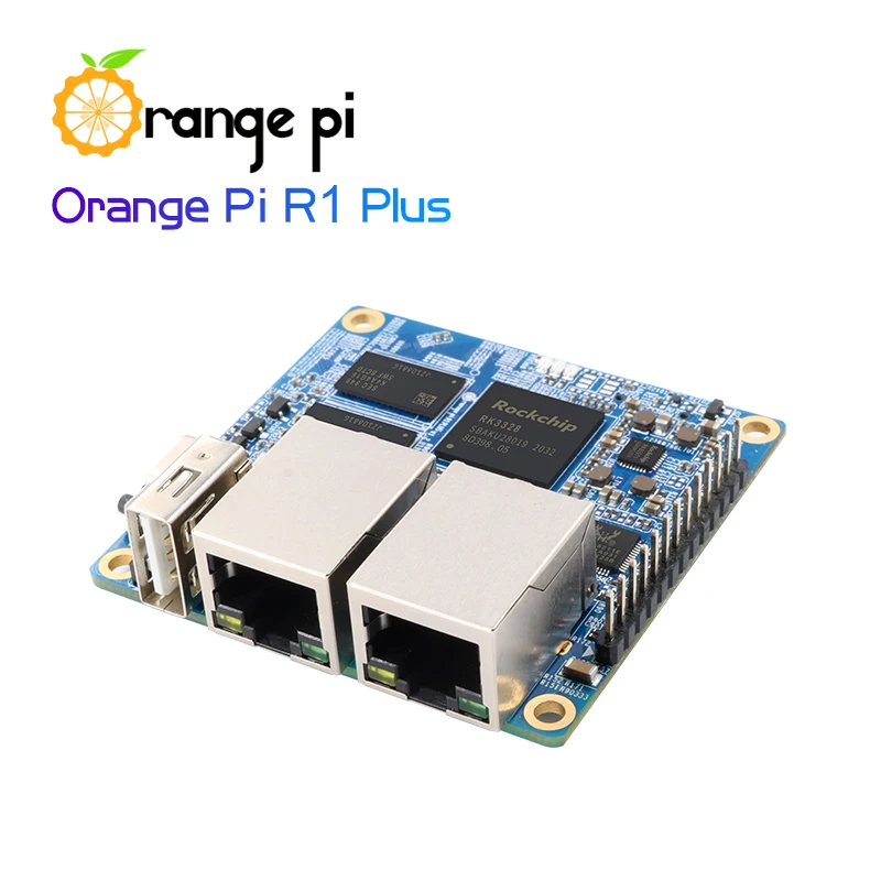 Orange pi r1 plusポータブルトラベルルーター,デュアルgbe付きsbc openwrtルーター,1gb rockchip rk3328,android 9/ubuntu/debian osをサポート