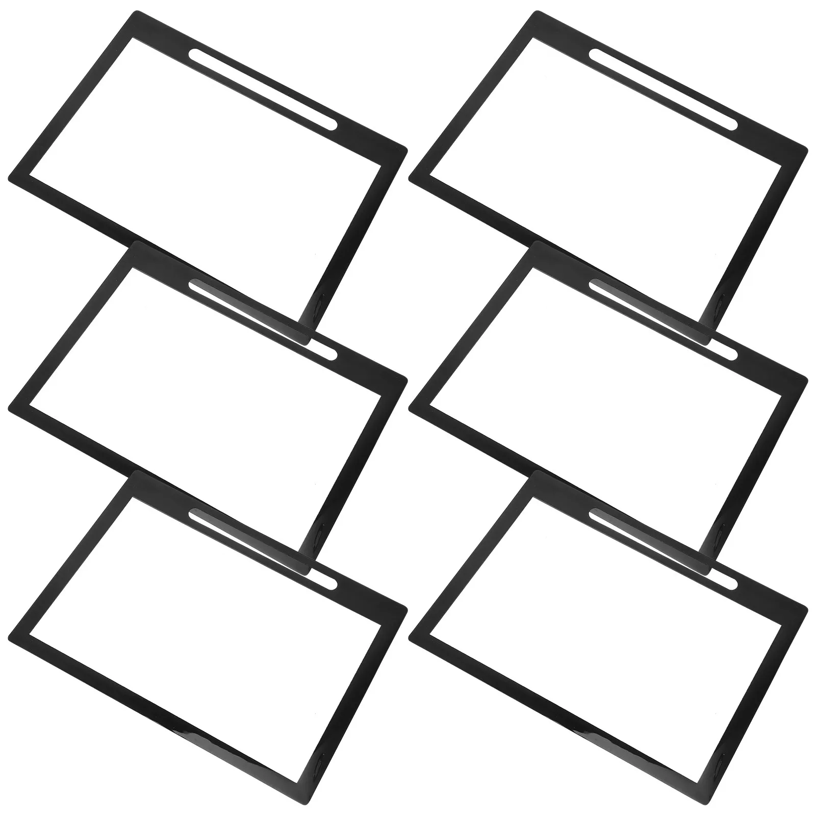 

6Pcs Premium PVC Transparent Card Sleeves Non-Bendable Hard Shell Protectors for Trading Cards Place Cards Photos Postcards