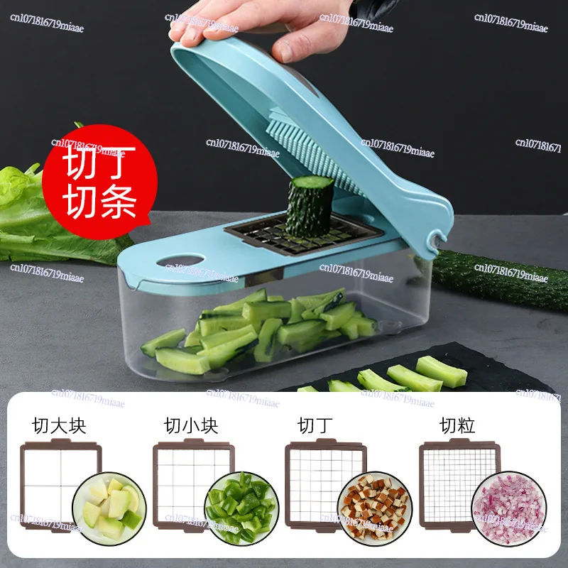 Multifunctional Eight-in-one Vegetable Cutter, Household Dicing, Slicing, Granulating, Shredding