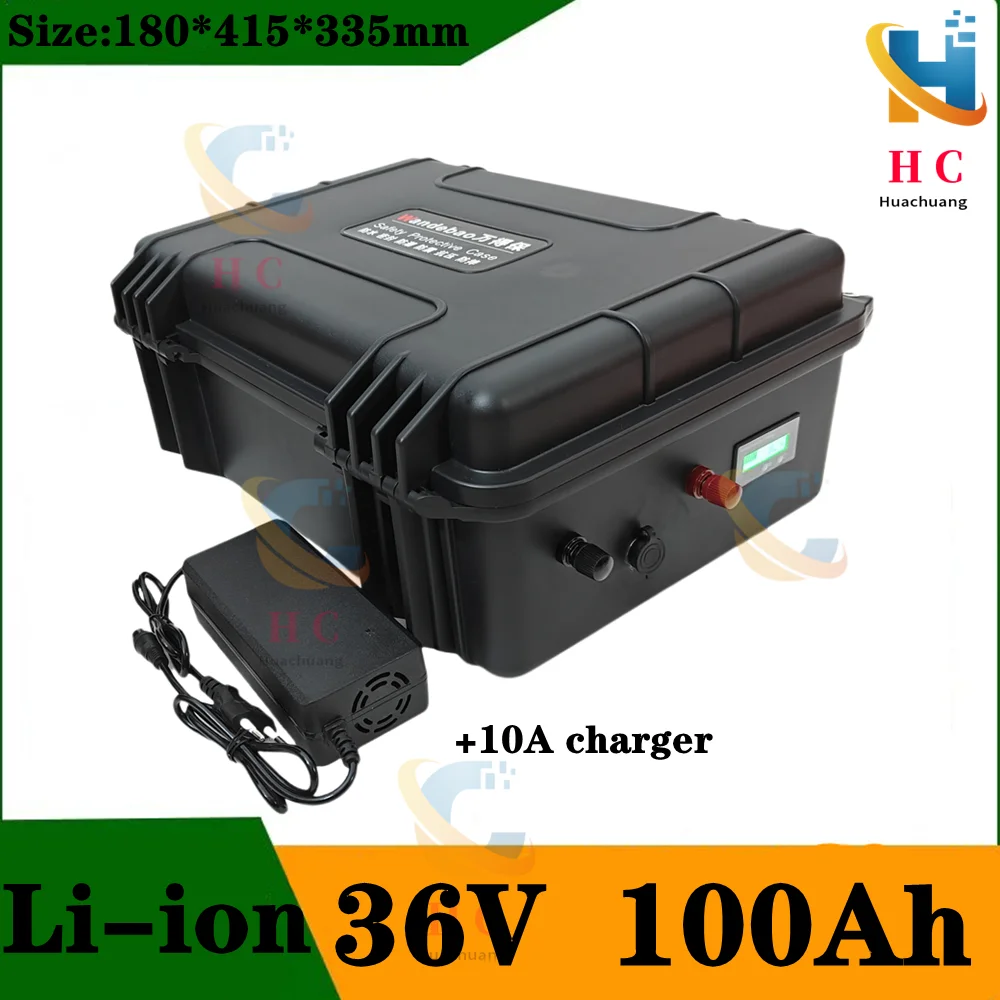 

waterproof 36V 100Vh lithium ion battery BMS for 4000W 2000w tricycle scooter golf cart Solar energy EV +10A charger