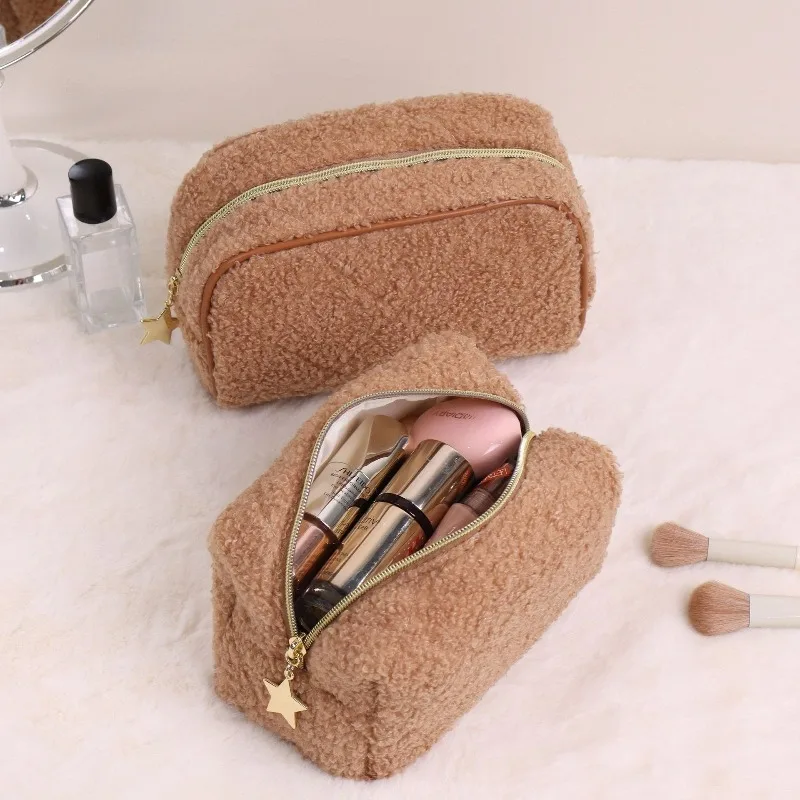 

Женская портативная плюшевая подушка для макияжа, которую можно разместить в сумке, мини-сумка для хранения косметической сумки