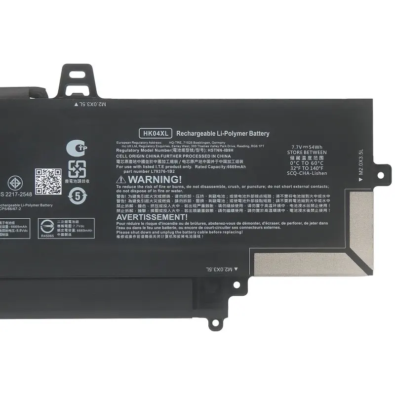 HK04XL 7.7V 54WH Replacement Laptop Battery for X360 1030 G7 G8 X360 1040 G7 G8 Series HK04054XL