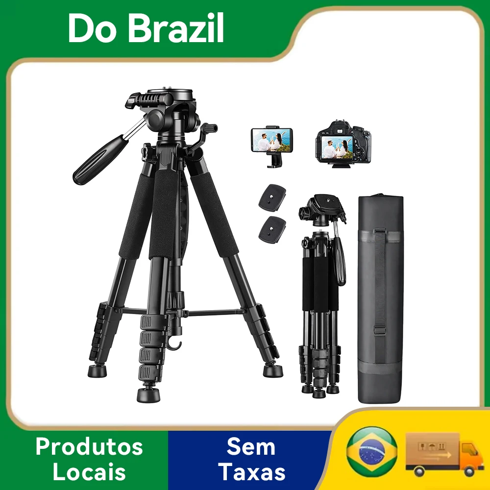 Tripé Profissional Para Câmera Celular 360 Graus Com Bolsa180cm Suporte Para Câmera E Celular Universal