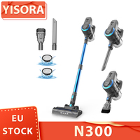 YISORA N300 Cordless Vacuum Cleaner, 20kPa Powerful Suction, 0.8L Dust Cup, 2200mAh Battery Up to 40min Runtime 2 Cleaning Modes