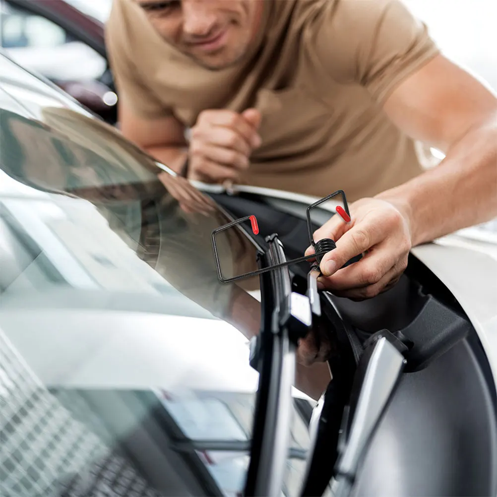 

4 Pcs Wiper Arm Spring Windshield Car Auto Tension Replacement Pressure Double Versatile Design Practicality Easy Installation