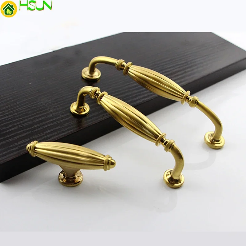 1pc gold Furniture Brass Knobs Cabinet Knobs and Handles brassKitchen Drawer Cabinet Pull Handle CT-105