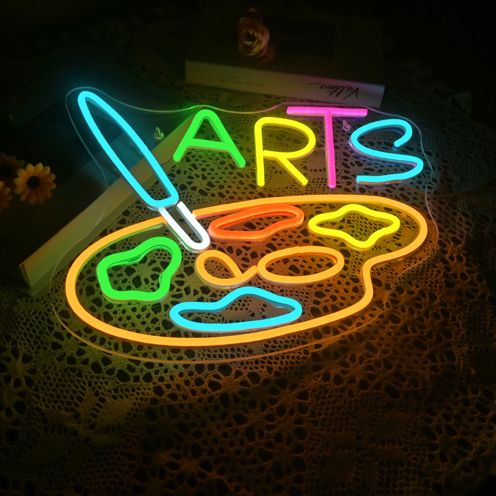 Paint Neon Sign Dimmable Painting Neon Light Signs for Wall Decor USB Powered LED Light Up Sign for Studio Art Wall Decor