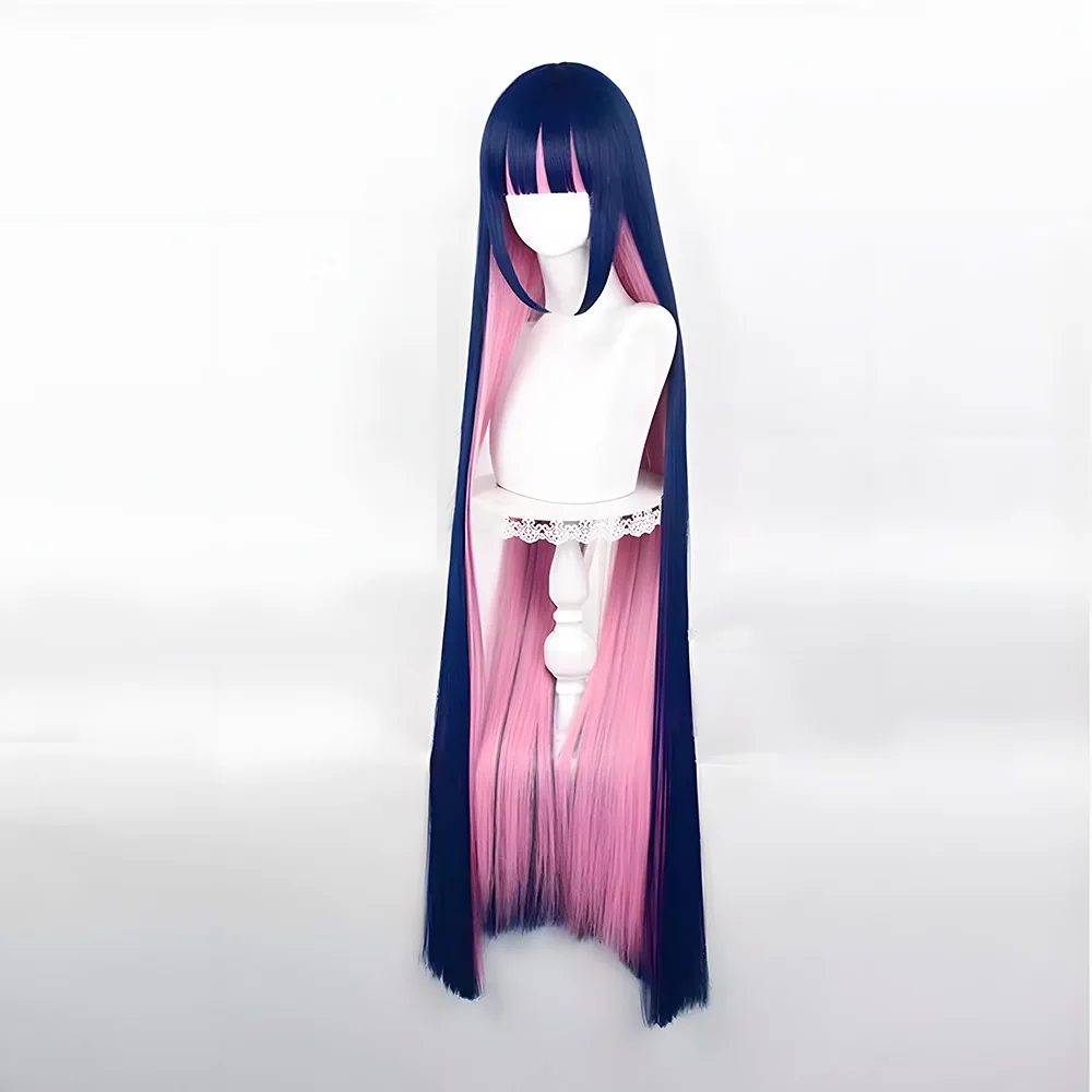 Synthetic Anime Cosplay Wig with Realistic Scalp Stocking Angel Style Panty Inspired Fiber Costume for Roleplay Party