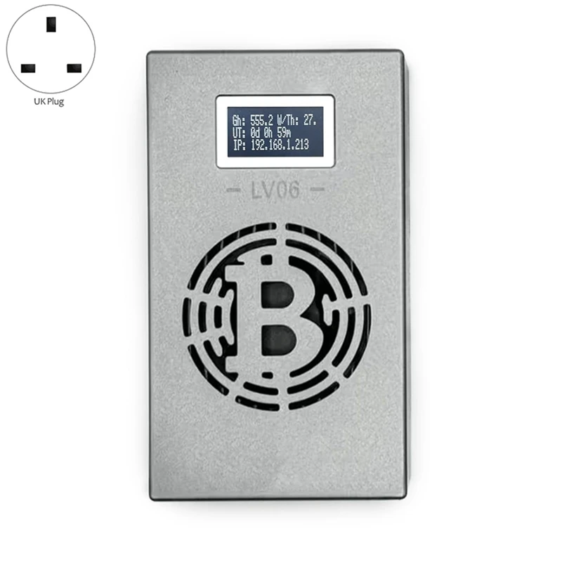 2025 جديد بيتكوين لاكي مينر LV06 آلة التعدين الصامتة BTC مينر 500GH/S هاشرات تشفير آلة التعدين اليانصيب مينر