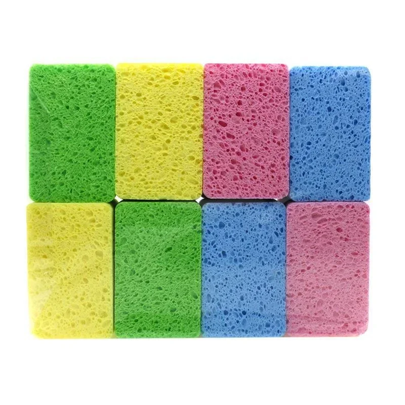 5Pcs Sponge Wipes Cleaning Sponge Rubs for Washing Dishes Sponge Wipes Descaling Cooktop Compressed Rubs Kitchen Cleaning Tools