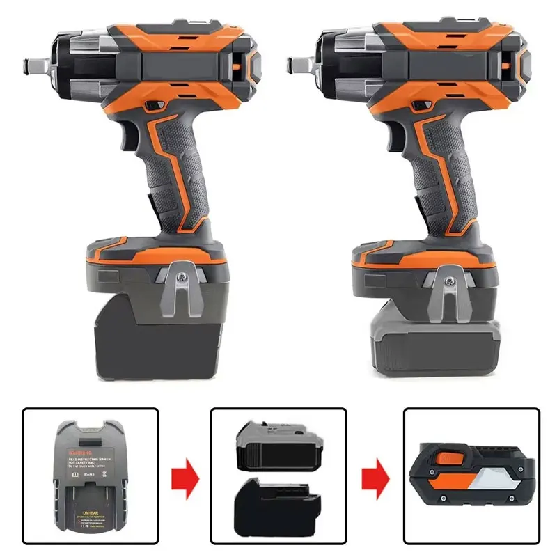 Adapter Converter for Dewalt/Milwaukee To for Ridgid & AEG 18V Li-ion Battery Cordless Tools Use view 5