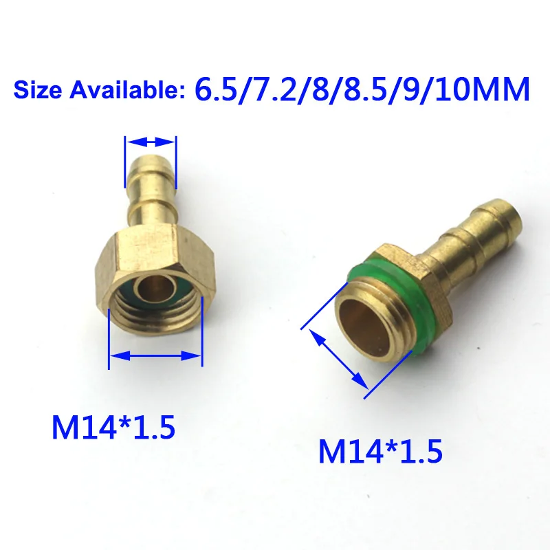 NuoNuoWell Soft Pipe Repair Connector Brass Straigh Hose Joint High Pressure Spray Pipe Adapter 5pcs-pack