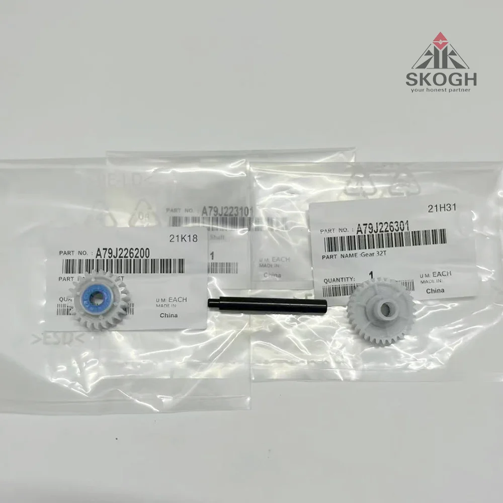 3PCS/Set OEM Quality A79J223101 A79J226200 A79J226301 26T 32T drive gear for Konica Minolta C558 C458 458 558 Shaft