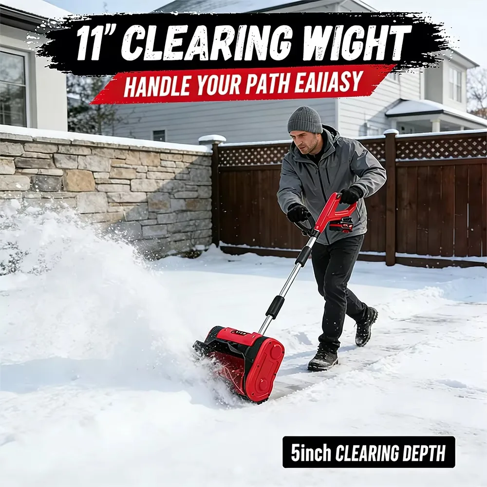 Brand New 20V 11 Inches Wide 4.5M Long Electric Wireless Battery Snow Remover for Driveways and Sidewalks