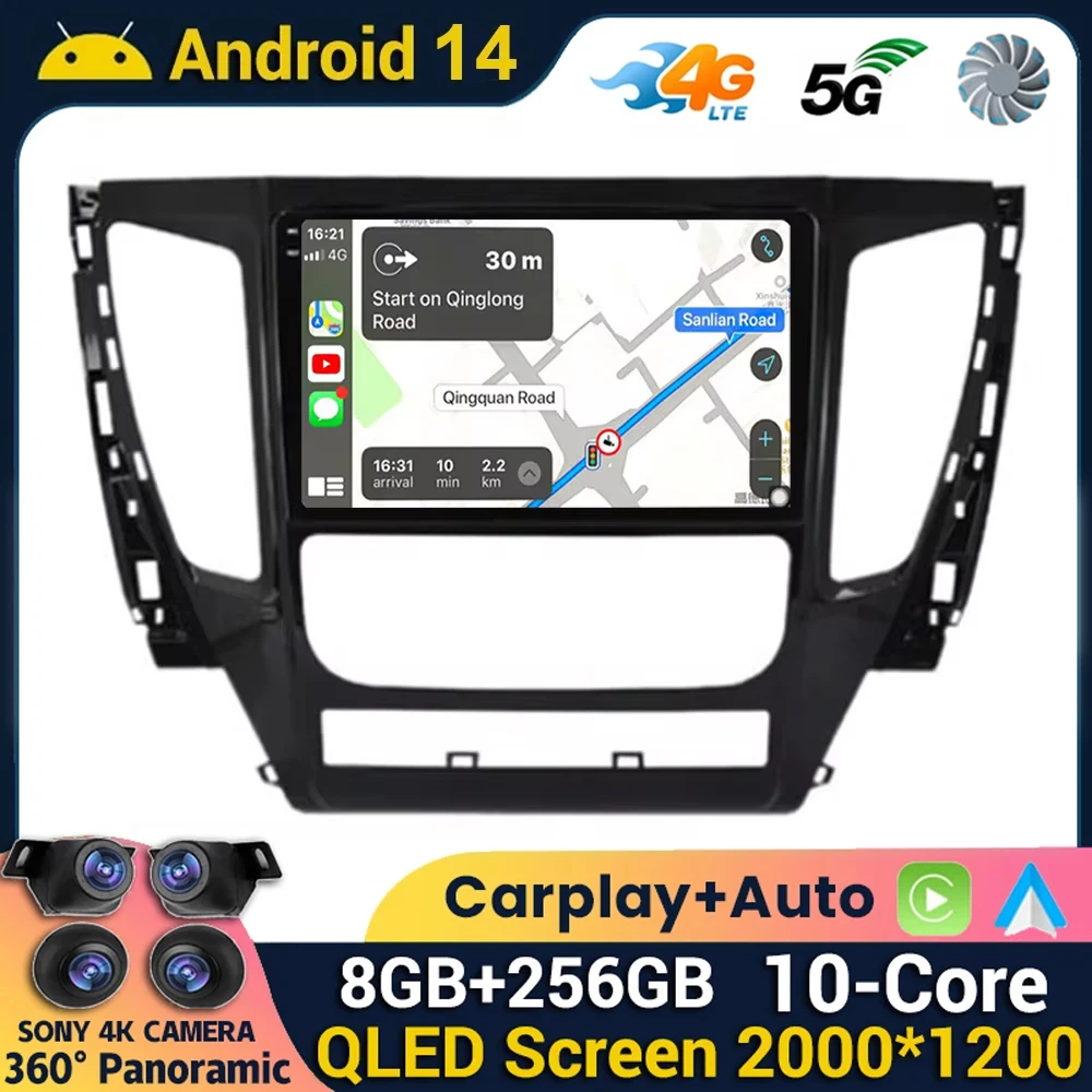 

Android 14 Car Radio For Mitsubishi Pajero Sport 3 L200 5 Triton 3 2015 2016 2017 2018 2019 Multimedia Video Player GPS Carplay