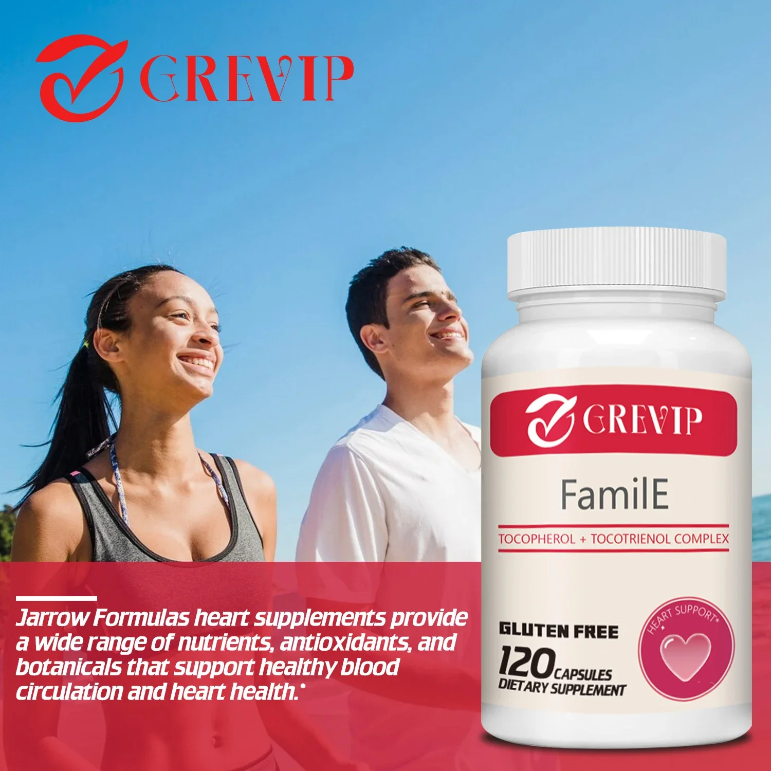 Tocopherol + Tocotrienol Complex - Antioxidant, Supports Healthy Circulation and Heart Health, Cardiovascular Health