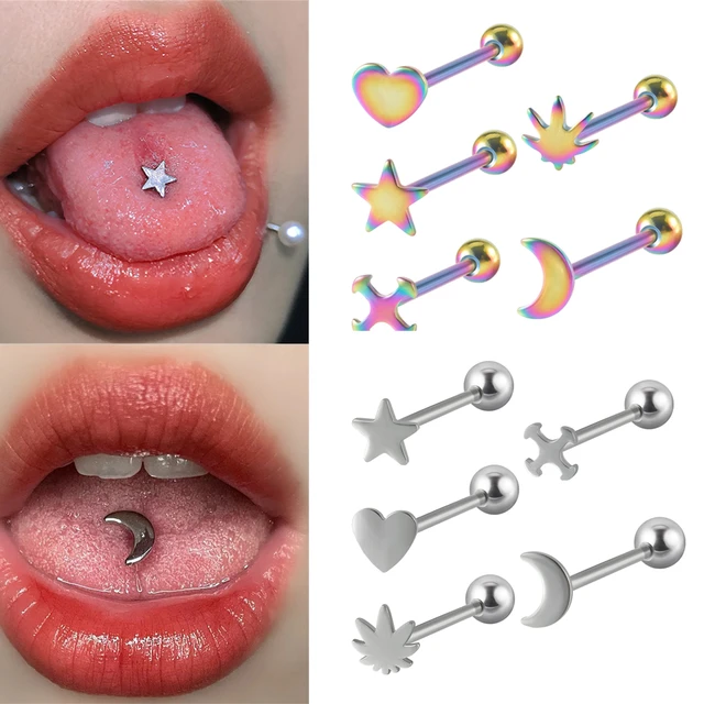 Star tongue ring hot sale