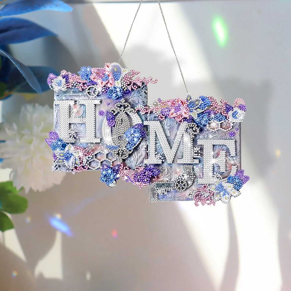 

Акриловый кулон с алмазной росписью «Sweet Home», односторонний, с кристаллами, для декора стен дома, сада и окон