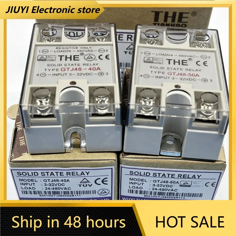 

New 1pcs/lot GTJ48-10A 20A 25A 30A 40A 50A 60A 80A 90A 100A 3-32VDC THE Solid State Relay