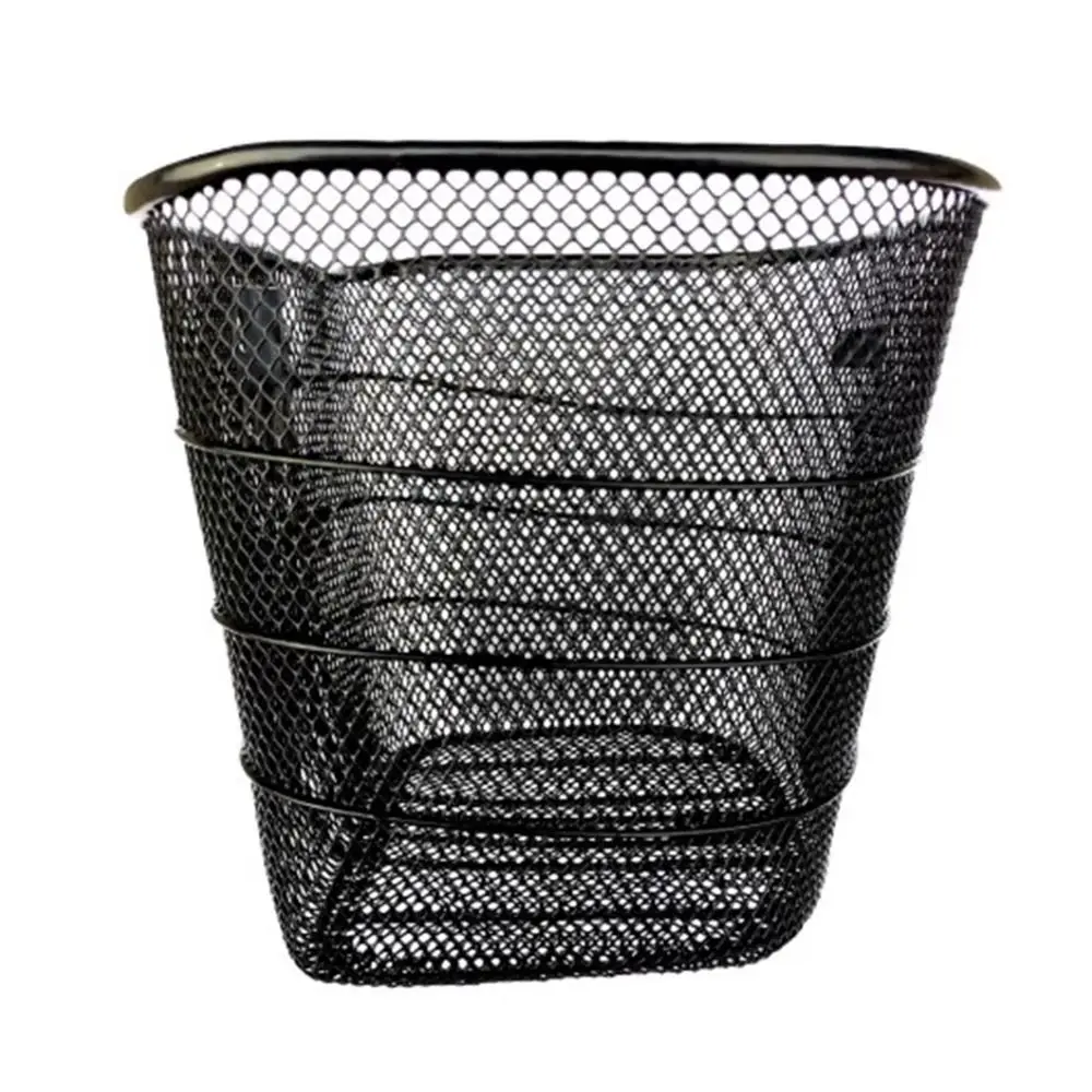 Easy To Install Bicycle Rear Basket Fixed Durable Adjustable Mountain Bike Basket Black/Silver Metal Bike Rear Basket