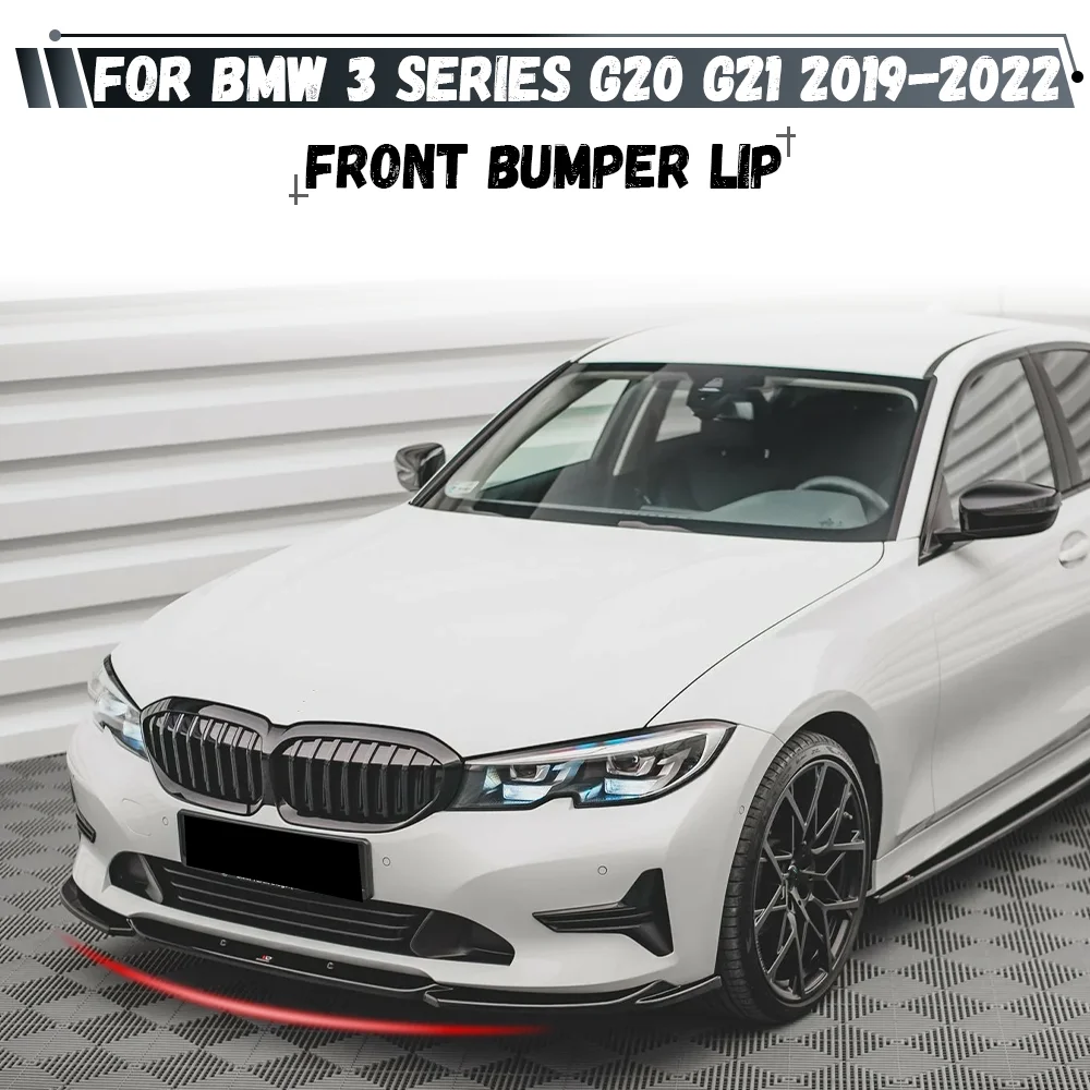 Для BMW 3 серии G20 G21 Pre-Lci 2019 2020 2021 2022, передний бампер, разделитель губ, автомобильный диффузор, спойлер, дефлектор бампера