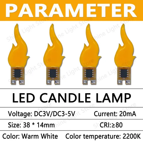 LED лампа-свеча DT&ZM теплый белый свет, 5W, E14 — пример использования