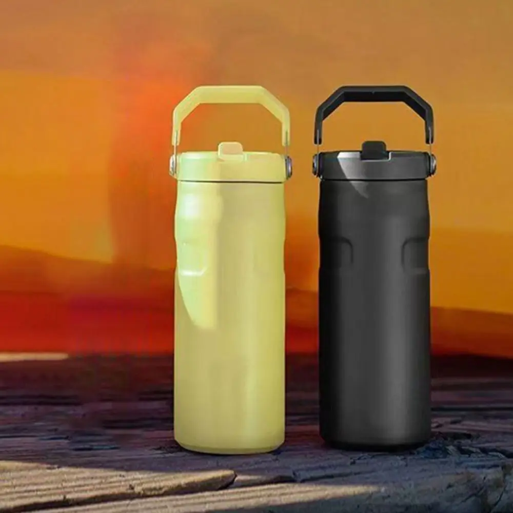 

Portable Stainless Steel Insulated Sports Bottle Leak Proof Double-Layer Vacuum Bottle 16oz Thermal Cup Outdoor