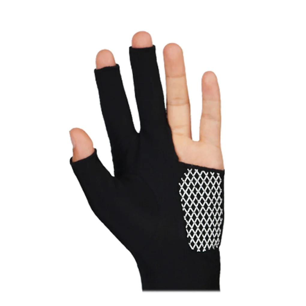 BOODUN Billiard Pool Ball Shooters 3 Fingers Breathable Soft Anti-slip Non-slip Sports Lycra Gloves