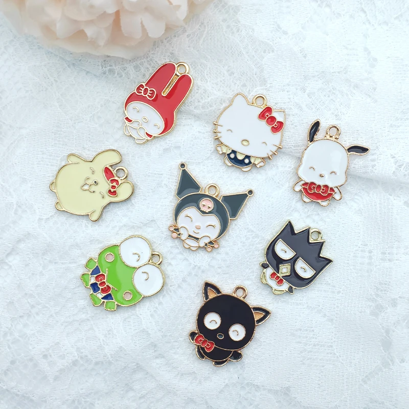 10PCS cartoon card love Kulomi Big ear dog jewelry charm DIY handmade necklace keychain earring craft accessories