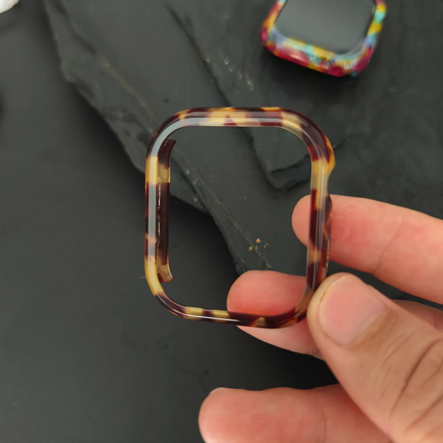 Colorful Resin Hollow Watch Case for Apple Watch S10 46mm 45/44mm 42mm 40/41mm 38mm Female Watch Case Iwatch S9/8/7 image 4