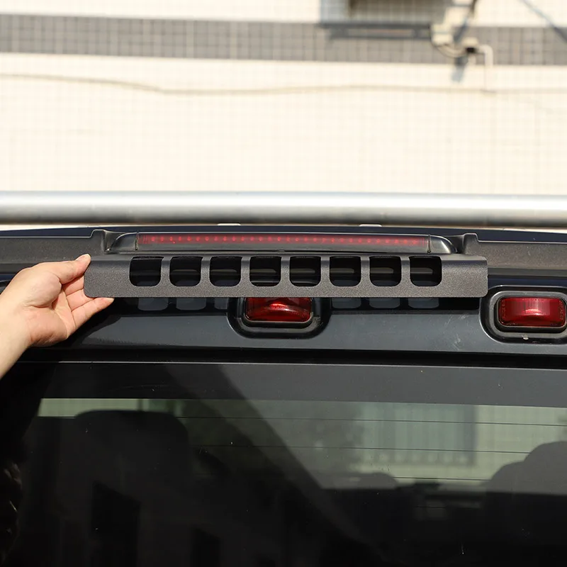 For Hummer H2 2003-2009 Car styling Aluminium alloy Car High Brake Light Cover Brake lamp housing Car Accessories
