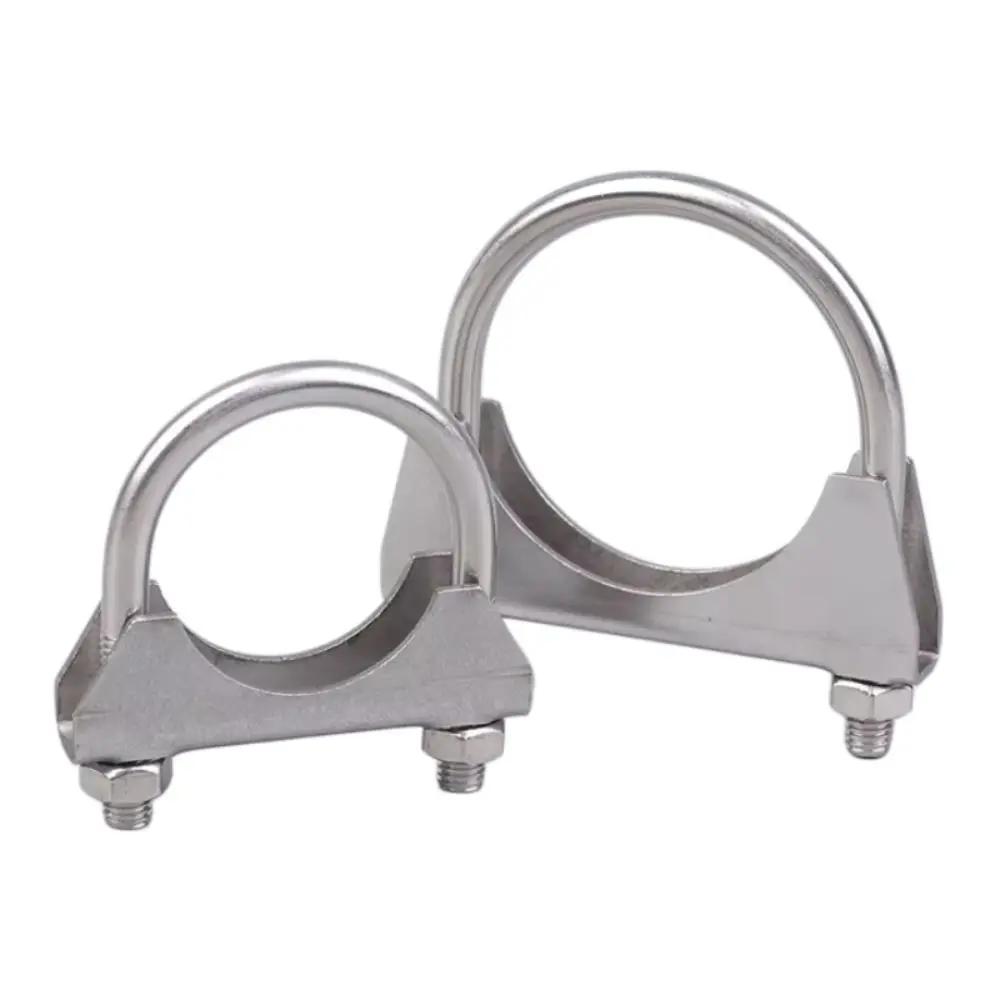 304 Stainless Steel Round Tube Steel Pipe Fastener Rust Resistant Heavy Duty U-bolts M8 32/42/51/60/70mm Sturdy