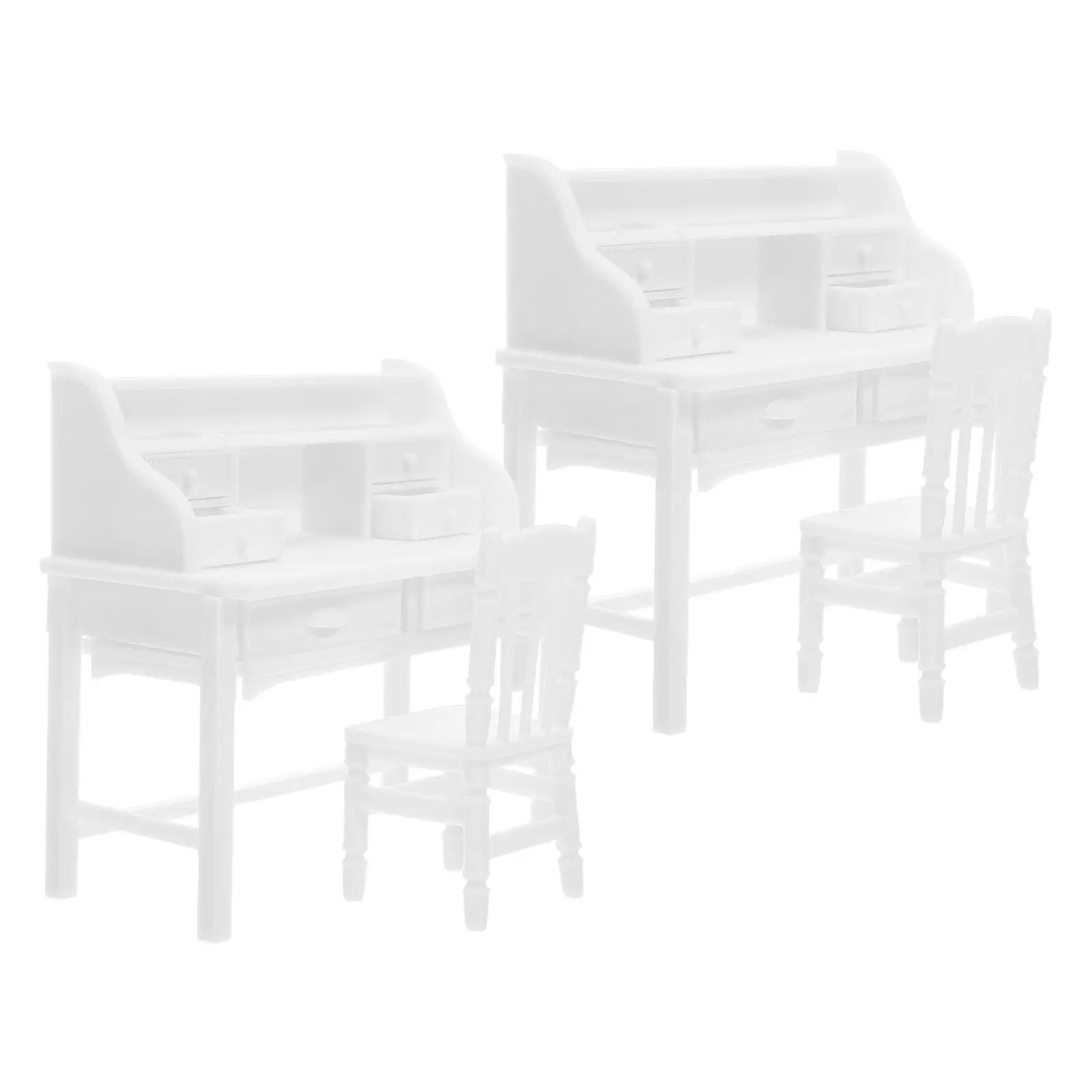 

2 комплекта миниатюрных детских столов для игр с выдвижными ящиками, развивающие воображение, для творческих ролевых игр дома, в школе и в путешествиях