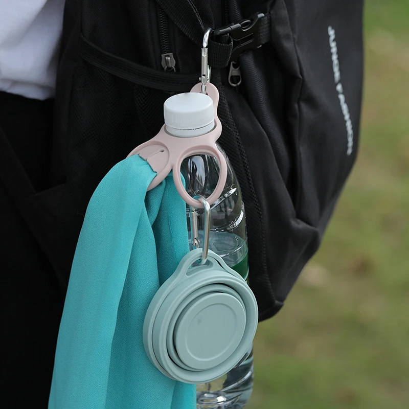 

Silicone Water Bottle Buckle Holder 3 Holes Drink Bottle Hook Multifunctional For Outdoor Activities