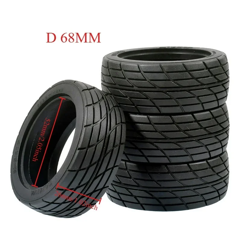 1:10 On-Road Autobanden 68 MM Hoge Grip Rubberen Band Hot Melt Band HSP HPI HIMOTO 94123 FW06 TT02 E10 Slijtvaste Racewagen