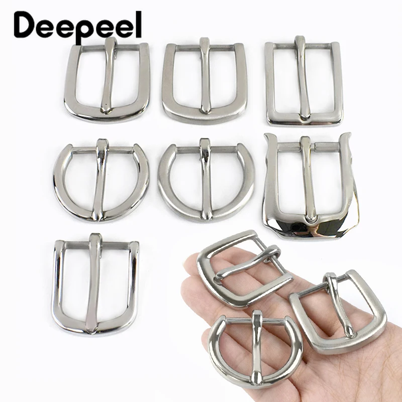 1Pc 25mm 304 Stainless Steel Pin Buckle Men Women Belt Buckles Replacement for Jeans  Leather Strap DIY Craft Accessories
