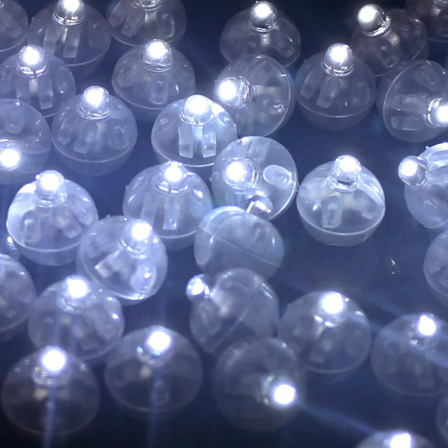 100 قطعة LED بالون ضوء صغير Led ضوء صغير مستدير Led الكرة مضيئة مصباح لشريط فانوس عيد الميلاد حفل زفاف الديكور