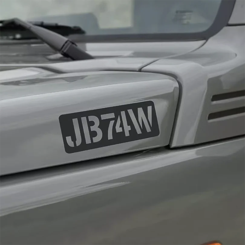 

Hood SIde Sticker JB74W JK74W JL74W Engine Letter Vinyl Blackout Decal Wrap for Jeep Wrangler JL JK Rubicon Renegade Cherokee