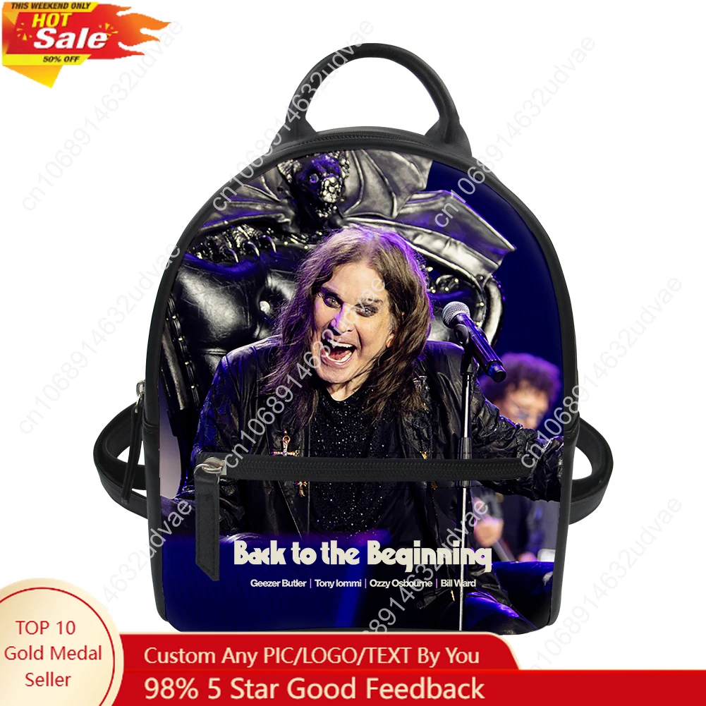 

Ozzy Osbourne Backpack Purse Women Child Schoolbags Personalized Double Shoulder Bag Back To The Beginning Leather Daypack Gift