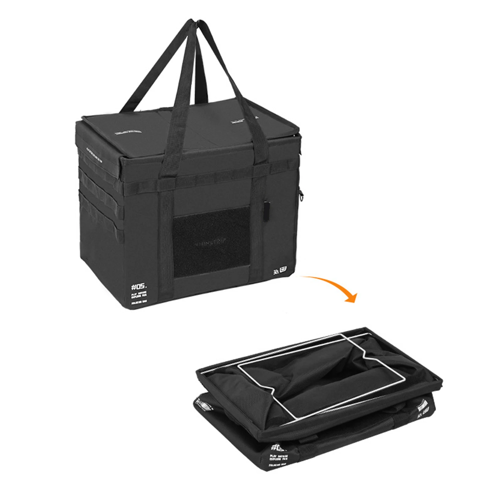 32L Portable Handheld Tool Storage Pouch Thick Oxford Cloth with Side Pockets for Picnic Tableware & Field Equipment