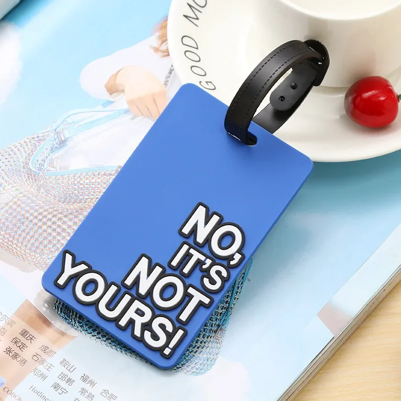 Not Your Bag Travel Accessories Luggage Tags Suitcase Cartoon Style Silicon Portable Travel Name Cellphone Number Label Tag