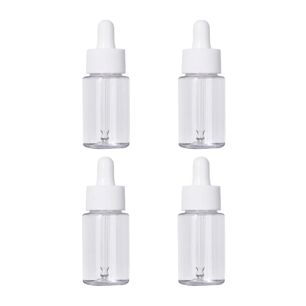 4pcs Glass Dropper Bottles 100Ml Clear Empty Sub Bottle For Essential Oil Perfume Liquid Storage Silicone Tip Leakproof Smooth
