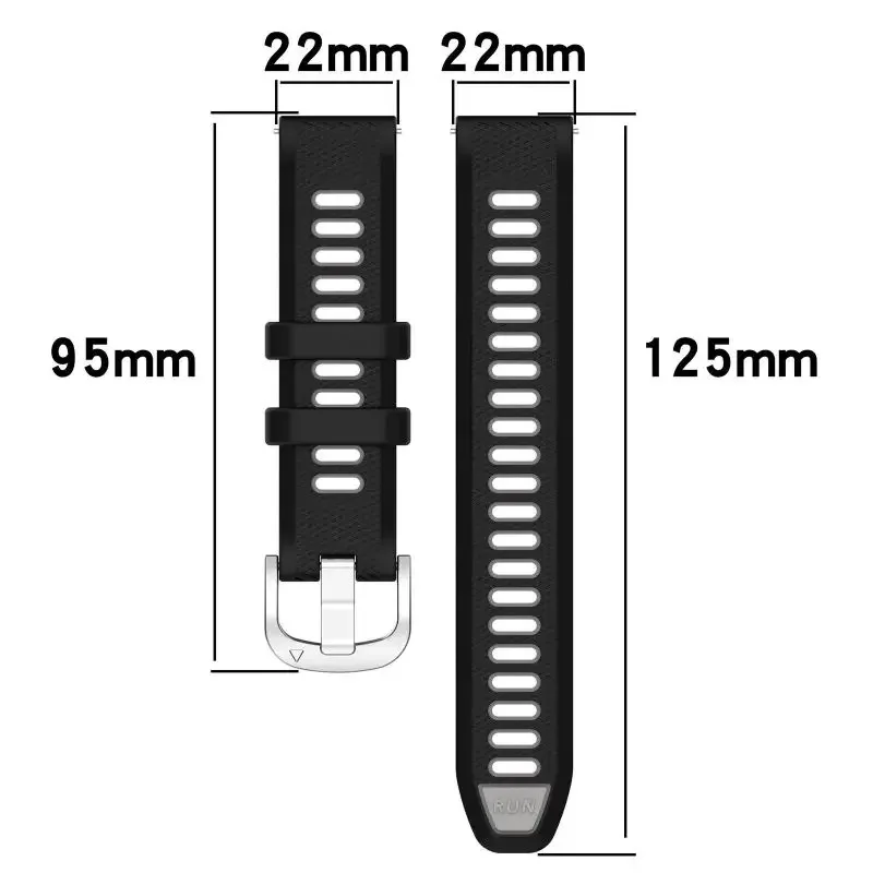 Pulseira de silicone de 18 22mm para garmin forerunner 265 265s 255 245 645 venu 2 sq2 plus vivoactive 4 3 samrt pulseira de relógio