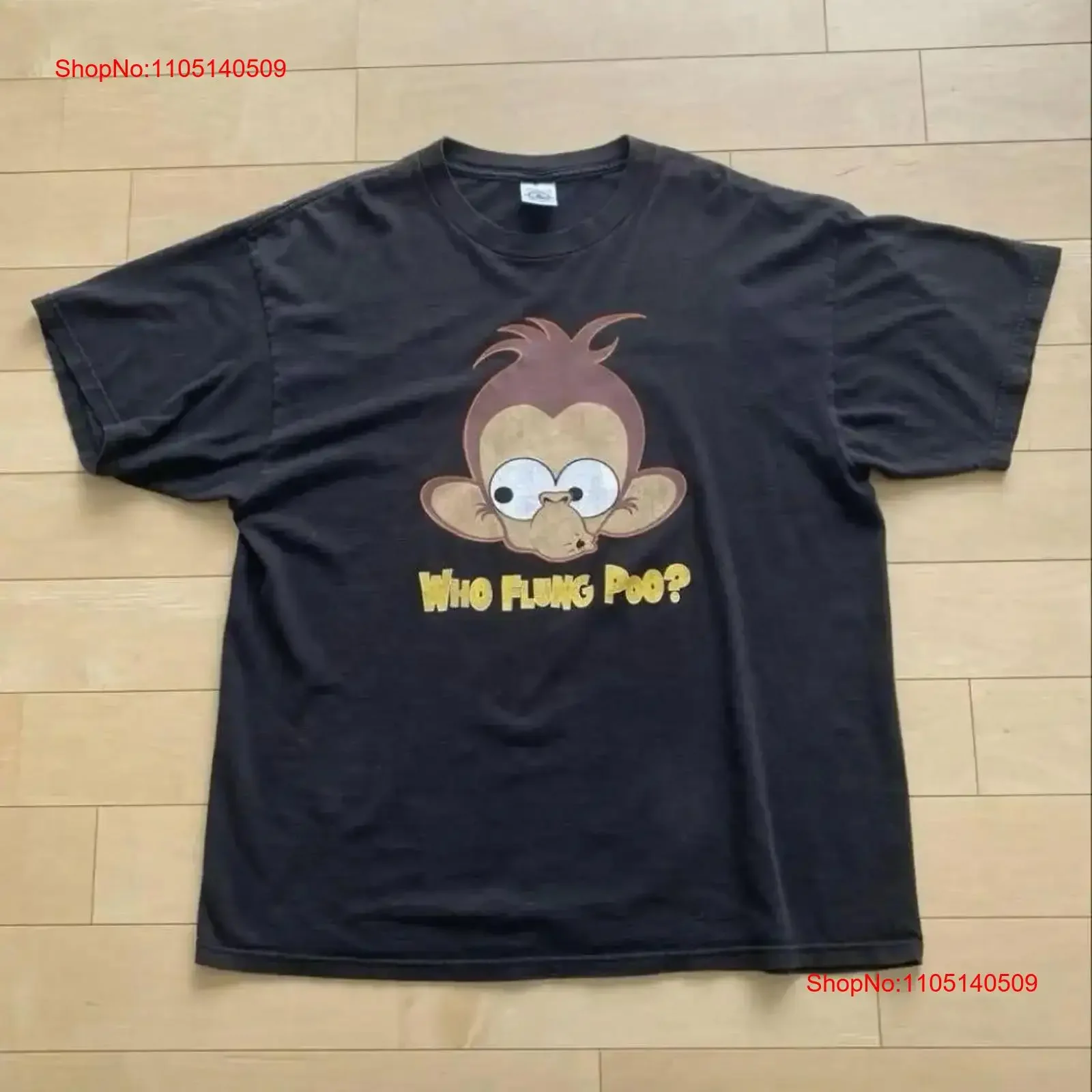 

Футболка с персонажем 90-х годов, черная, размер XL, винтажная одежда, винтажная стираная унисекс, растянутая графика, стильная мода, слегка