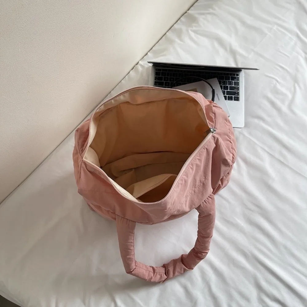 

Простая однотонная пышная сумка-тоут, зимняя водонепроницаемая пуховая тканевая сумка, большая вместительная стеганая клетчатая сумка для отдыха, женская