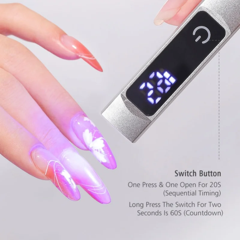 Nail Art Lamp with Built-In Battery, Good for Gel Polish, Suitable for Nail Salons, Personal Nail Art, and Nail Shop Use Tools