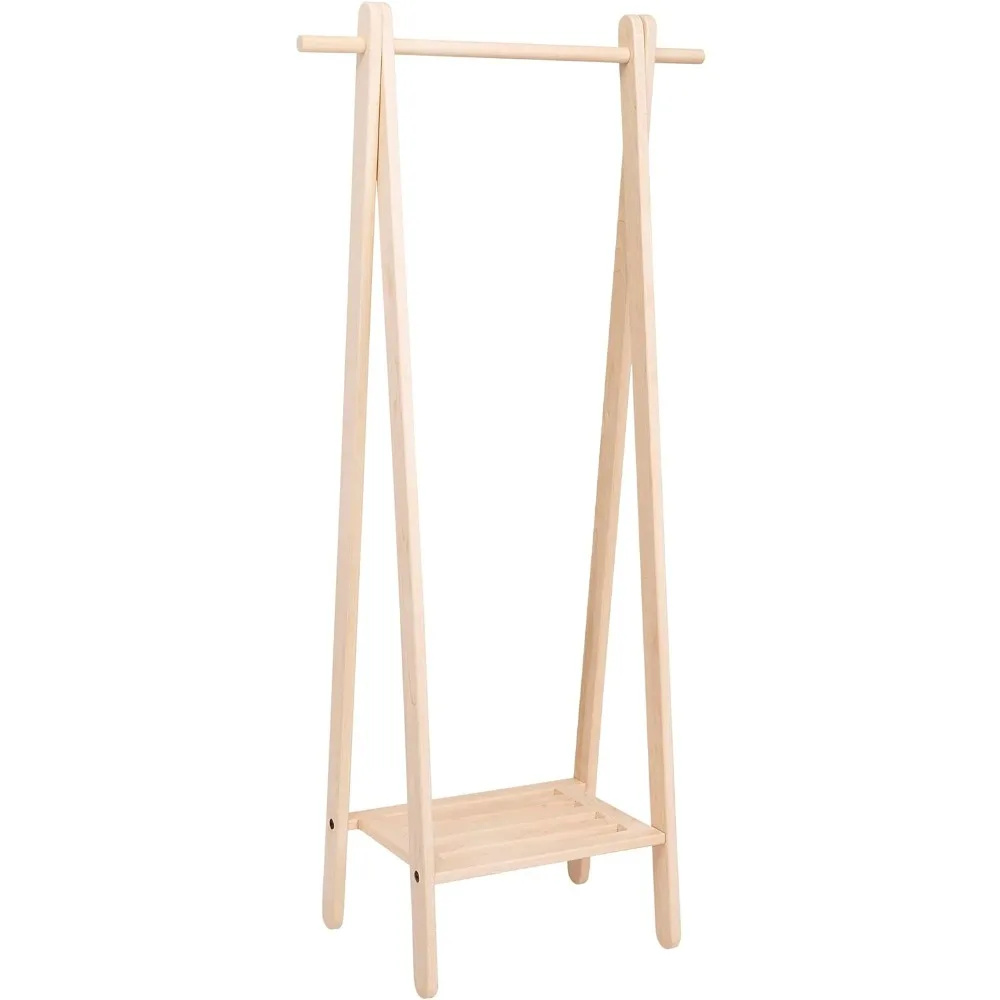 Handcrafted Maple Garment Rack - Sleek & Stylish Clothing Storage Wall Coat Rack Boutique Display Home Organization Standing